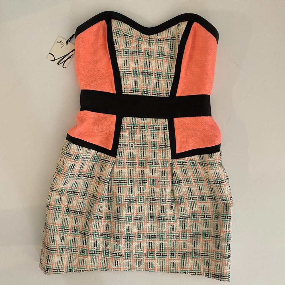 NWT Milly 2 strapless dress